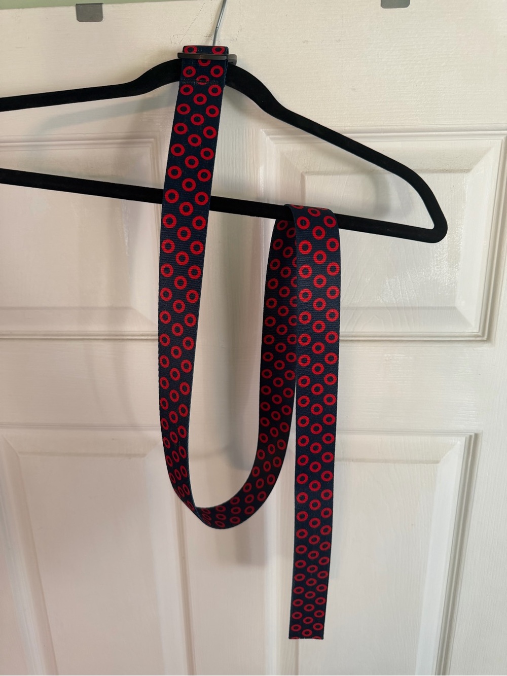 Phish Men's Navy Blue Belt with Red Dot Pattern